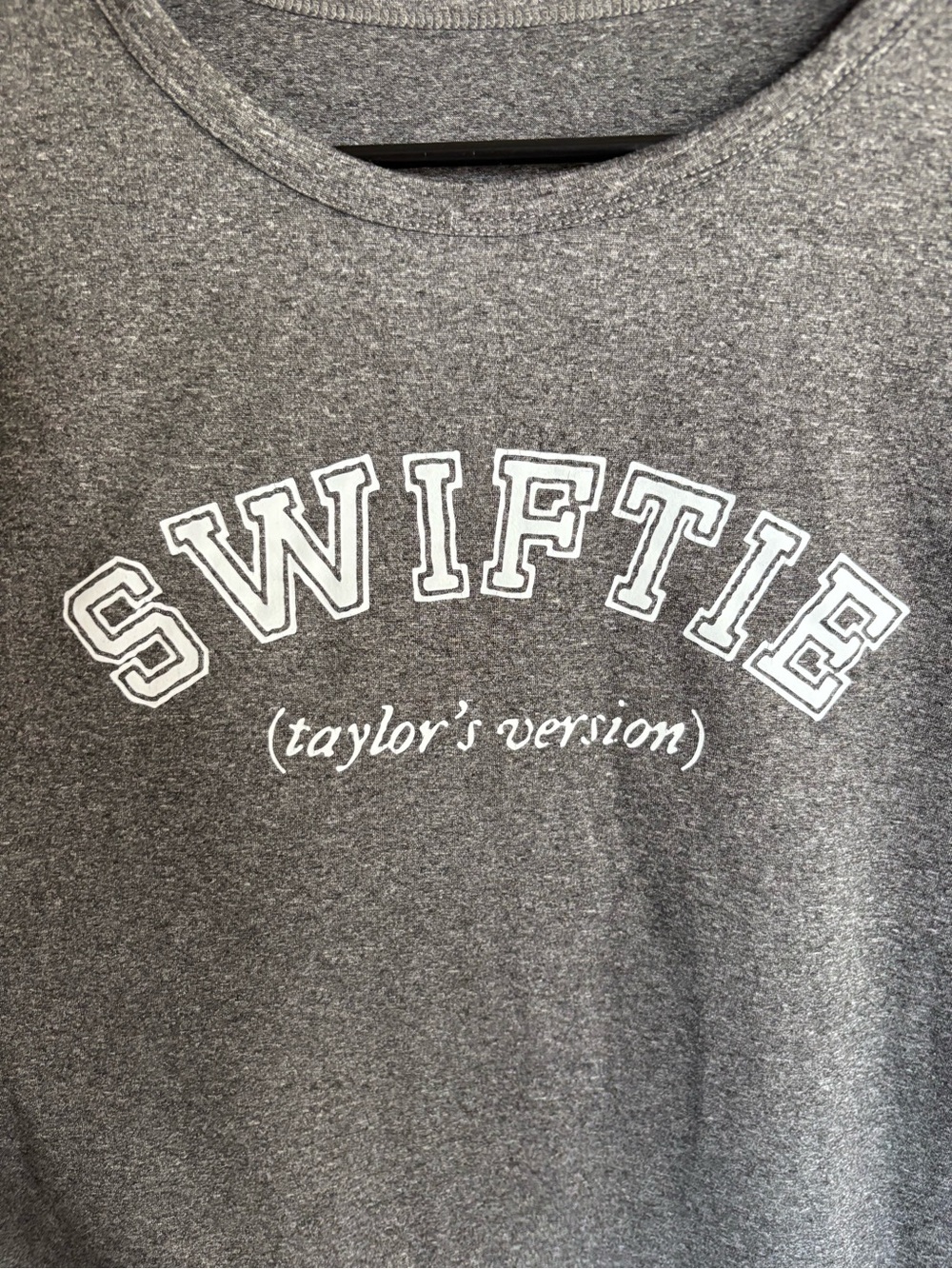Swiftie Taylor’s Version Graphic Long Sleeve Tee Shirt Grey Large Taylor Swift
